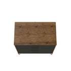 Manhattan Comfort Rockefeller Mid-Century Modern Tall Dresser and Nightstand Set - Nature/Textured Grey-10