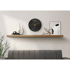 Monarch Specialties 9113 12" Round Wall Clock - Black Face/Black Frame-Enjoy a peaceful ambiance with a non-ticking mechanism and quartz movement, ensuring accurate timekeeping while creating a serene environment in any indoor space