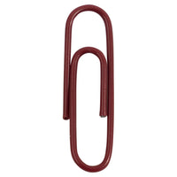 JAM Paper Colourful Standard Paper Clips - Regular 1" - Burgundy Maroon - 100 Pack-Colour: Burgundy