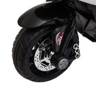 Qaba 6V Kids Electric 3-Wheel Motorcycle with Music and Headlights - Black-Large seat for comfortable sitting 