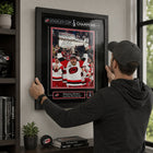 Frameworth Nikolaj Ehlers 16" H x 20" W Replica Signature Frame Carolina Hurricanes 2026 Stanley Cup Champions - Officially Licensed NHL/NHLPA-Product-type accurate build: Clear protective front helps preserve the printed display while keeping the framed artwork ready for everyday wall display