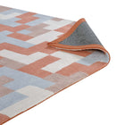 Modway Andela Interlocking Block Mosaic Area Rug - 5 ft W x 8 ft L - Multicolored Coral/Light Blue-Stain Resistant / Easy To Clean