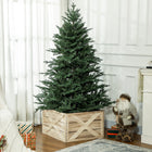 HOMCOM - Boîte à collier d'arbre de Noël en bois 24" finition en bois vieilli-Convient aux arbres de Noël dont la taille de base est inférieure à 22,8" x 21,7" (58 cm x 55 cm)  