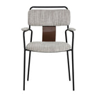 Zuo Couva Dining Chair - Grey Tweed - Set of 2-Soft chenille fabric