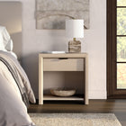 Hudson&Canal Clara 24" Rectangular Nightstand - Alder White-Base, top, and drawer are crafted of sturdy MDF with a wood grain finish