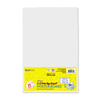 Royal Brites E-Z Print Sign Board White, 8.5" x 14", 15 Pack-Ideal for home and office