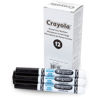 Crayola Marker - Broad Tip - Black - 12 Pack-Black ink color ensures optimal writing and drawing efficiency, which also looks pleasant