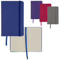 Merangue Soft Cover Notebook With Strap - 3.5" x 5.7" - Assorted Colours-Number of sheets and size per notebook/pad: 96