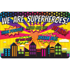 Ashley Productions The Original Fun Mat Welcome Mat - 15.5" x 23.5" - Superhero Welcome Mat-Measurement & Design: The Superhero Welcome Mat measures 15.5" x 23.5".
