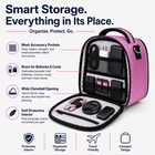Vangoddy Padded Camera Shoulder Bag - Light Pink-Steel grey finish is suitable for photography, travel, sightseeing and everyday use