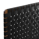 Modway Sparta Weave Wall-Mount Vegan Leather Twin Headboard - Walnut Black-6