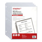 Staples Sideload Sheet Protectors - 25 Pack-Heavyweight sheet protectors for durable document protection