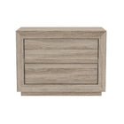 Manhattan Comfort Soren 32" Contemporary 2-Drawer Nightstand - Natural Oak-Crafted with high-quality wood grain laminate, offering the look of natural wood with enhanced durability