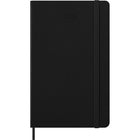 Moleskine 2026 Classic 12-Month Hard Cover Weekly Planner - 5" x 8.25" - Black-Rounded corners, elastic closure and matching ribbon bookmark