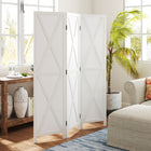 HOMCOM 3 Panel Freestanding Room Divider for Bedroom Office - White-Folding design with 3 panels makes it easy to create a new look and saves space when stored
