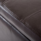HOMCOM Storage Ottoman Bench with Solid Wood Legs - Brown-Material: PU Leather, Foam, Multi-Layer Board, Solid Wood