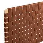 Modway Sparta Weave Wall-Mount Vegan Leather King Headboard - Natural Brown-French Wood Cleat