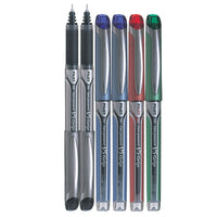 Pilot Hi-Tecpoint Rollerball Pens Grip V5 – Assorted – 6 Pack-Rubber grip provides writing control and comfort