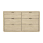 Manhattan Comfort Evelyn 60" Modern 6-Drawer Double Dresser - Natural-Modern Sophistication – A sleek, sculpted silhouette with softly rounded edges and clean symmetry brings a sense of quiet luxury to any space