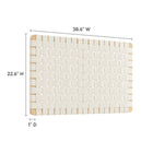 Modway Sparta Weave Wall-Mount Vegan Leather Twin Headboard - Natural Beige-7