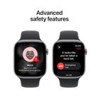 Apple Watch Series 11 - 46 mm - GPS - Space Grey Aluminium Case with Black Sport Band - S/M-With a super-durable glass display that’s 2x more scratch-resistant than Series 10. Series 11 also has a water-resistance rating of 50 m and is IP6X dust-resistant