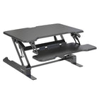 Mount-It! Compact Standing Desk Converter with 30" Desk Top - Black-Turn your traditional desk into an active sit-stand workstation with this compact sit-stand desk converter