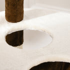 PawHut 60" Multi-Level Plush Cat Tree - Brown-Equipped with dangling pom-pom toy to add the extra fun 