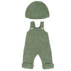 Miniland Clothes for 15" Dolls - Knitted Outfit Overall & Beanie Hat - Set of 3-Collection of clothes for 15 inch Dolls made with ECO recycled materials