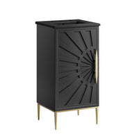 Modway Awaken 18" Bathroom Vanity - Black-Modern Bathroom Vanity Cabinet