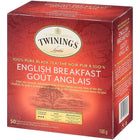Twinings of London English Breakfast Enveloped Tea Bag - 50 Pack-Serving Size: 100g