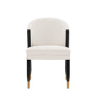 Manhattan Comfort Ola 21.46" Modern Chenille Upholstered Dining Chair - Cream-Modern Dining Chair for Dining Room and Task Chair Usage
