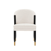 Manhattan Comfort Ola 21.46" Modern Chenille Upholstered Dining Chair - Cream-Modern Dining Chair for Dining Room and Task Chair Usage