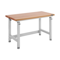 Seville Classics UltraHD Height Adjustable Workbench - 48" W x 24" D x 28.5" - 42" H - Granite -Assembled Dimensions: 48" W x 24" D x 28.5" to 42" H