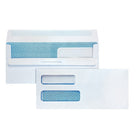 Staples Fold-and-Stick #10 Double Window Security Envelopes - 4-1/8" x 9-1/2" - White - 250 Pack-Two-window design displays both the return and mailing address