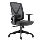 TygerClaw Mid Back Breathable Mesh Office Chair with Lumbar Support-The contoured mesh back supports your spine's natural curve and promotes air circulation to keep you cool