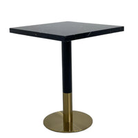 Plata Import Ruby Square Dining Table - Black-Brushed Gold Details