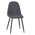 FurnitureR - Fabric Dining Chair - Grey - 4 Pack-7
