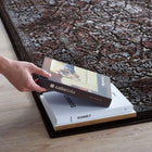 Modway Westia Ornate Turkish Vintage Area Rug - 5 ft W x 8 ft L - Dark Brown/Silver Blue-Polypropylene / Polyester Blend