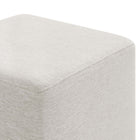 Modway Callum 17" Square Woven Heathered Fabric Upholstered Ottoman - Heathered Weave/Ivory-8