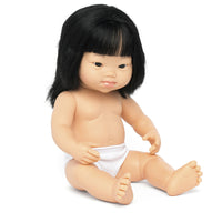 Miniland Anatomically Correct 15" Baby Doll - Down Syndrome Asian Girl-This doll belongs to our Miniland Dolls collection that promotes the value of equality within kids regardless of their race, gender or condition