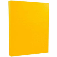 JAM Paper Vellum Bristol 67 lb Colored Cardstock - 8.5" x 11" - Coverstock - Goldenrod - 50 Sheets-Color: Goldenrod Orange / Our premium solid core cardstock shows no white when folding, tearing, or cutting; its colorful all the way through!