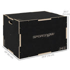 Soozier 3-in-1 Wooden Plyo Box-Puzzle-like fit with internal bracing for safety and security