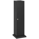 HOMCOM Bathroom Toilet Paper Storage Cabinet with Doors and Shelves - Black-Exudes a modern country esthetic with a slab cabinet door and solid colour