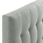 Modway Lily Upholstered Fabric Twin Headboard - Grey-Twin Wood Post distance -36 inches