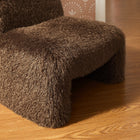 Modway Mina Faux Fur Accent Chair - Brown-Non Marking Foot Caps