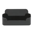 Deflecto Sustainable Office Single Business Card Holder - Black-Black, Polystyrene