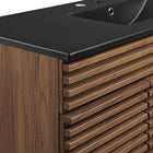 Modway Render 48" Single Sink Bathroom Vanity - Walnut/Black-MDF and Particleboard