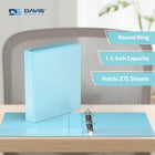 Davis Group Economy 1.5" 3-Ring View Binders - Aqua - 6 Pack-Clear interior pockets on front & back covers to secure loose documents and allow for easy identification of content