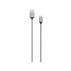 LBT 7ft USB A To Type C  Cable, Metal Connector, Black/White-Charge from any USB outlet or sync with your device.