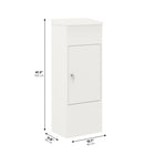 Ceha Canada Medium Parcel Drop Box - 16" W x 12" D x 41"  H - White-USER-FRIENDLY DESIGN: The parcel opening is designed with user convenience in mind, incorporating a large anti-theft baffle for added security